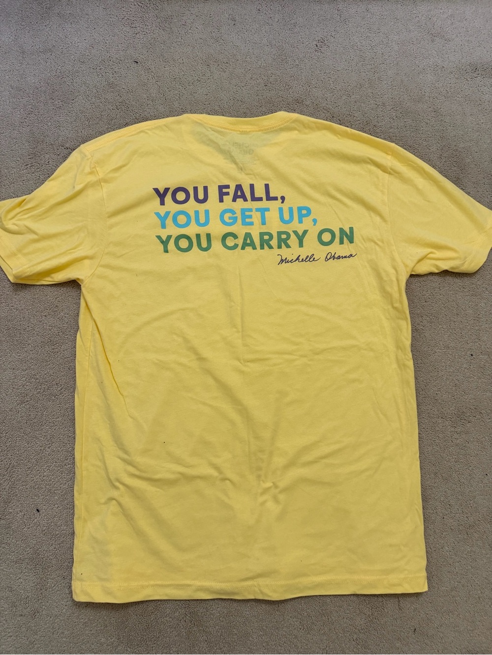 TLWC Michelle Obama Yellow Crewneck T-Shirt
